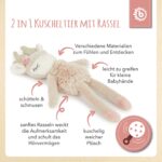 Bieco Kuscheltier Reh Ella mit Rassel | Baby ab 0 Monate Stofftier Baby Plüschtier Reh rentier – Bild 6