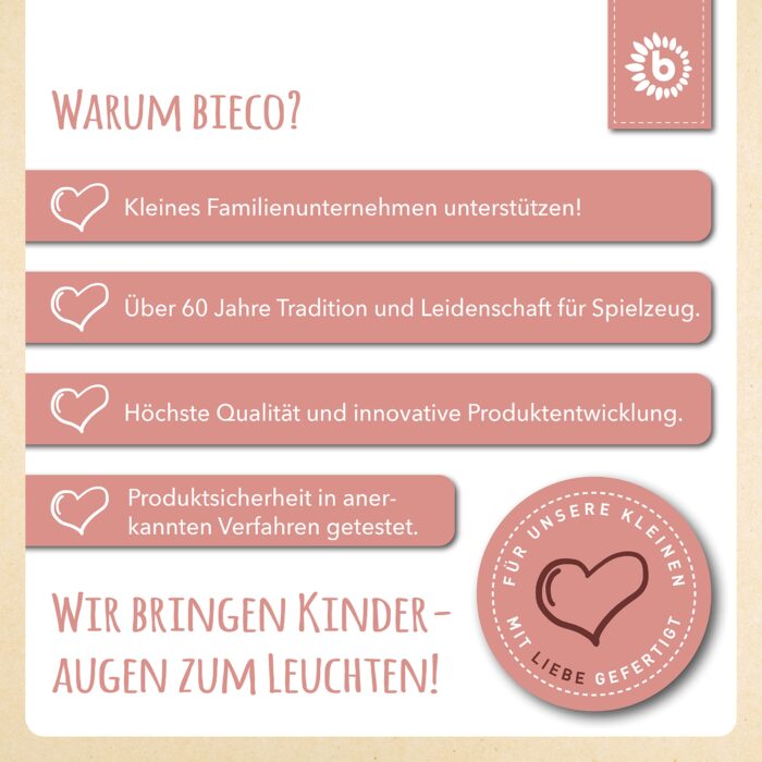 Bieco Kuscheltier Reh Ella mit Rassel | Baby ab 0 Monate Stofftier Baby Plüschtier Reh rentier – Bild 2